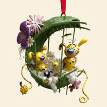 Load image into Gallery viewer, &quot;Bring Home the Joy with Our Cozy Spotted Yellow Monkey Family Ornament&quot; - Personalized Family Gift for Moms, Dads, and Kids Ornament PopCulturePrints
