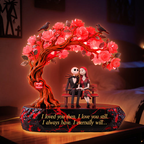I Loved You Then – Spooky Couple Acrylic Light Box - Personalized Gifts for Couples Light Box PopCulturePrints