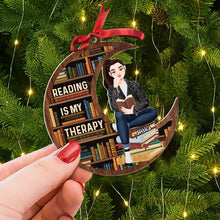 Load image into Gallery viewer, Custom Reading Therapy Ornament for Book Lovers Ornament PopCulturePrints

