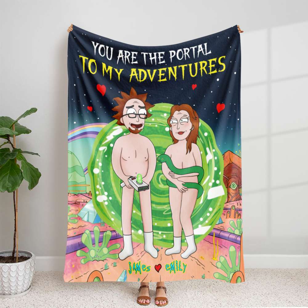 Personalized Adventure Portal Couple Blanket - Unique Valentine's Day Gifts Blanket PopCulturePrints