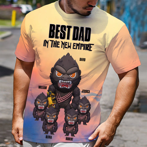 Best Dad Empire Personalized T-Shirt - Custom Father's Day Gift AOP Products PopCulturePrints