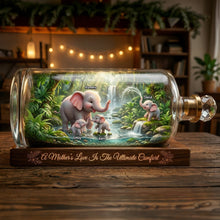 Load image into Gallery viewer, "A Mother's Love Is The Ultimate Comfort" - Personalized Elephant Family Acrylic Plaque - Gift for Mom, Grandma &amp; More Shaped Plaques PopCulturePrints
