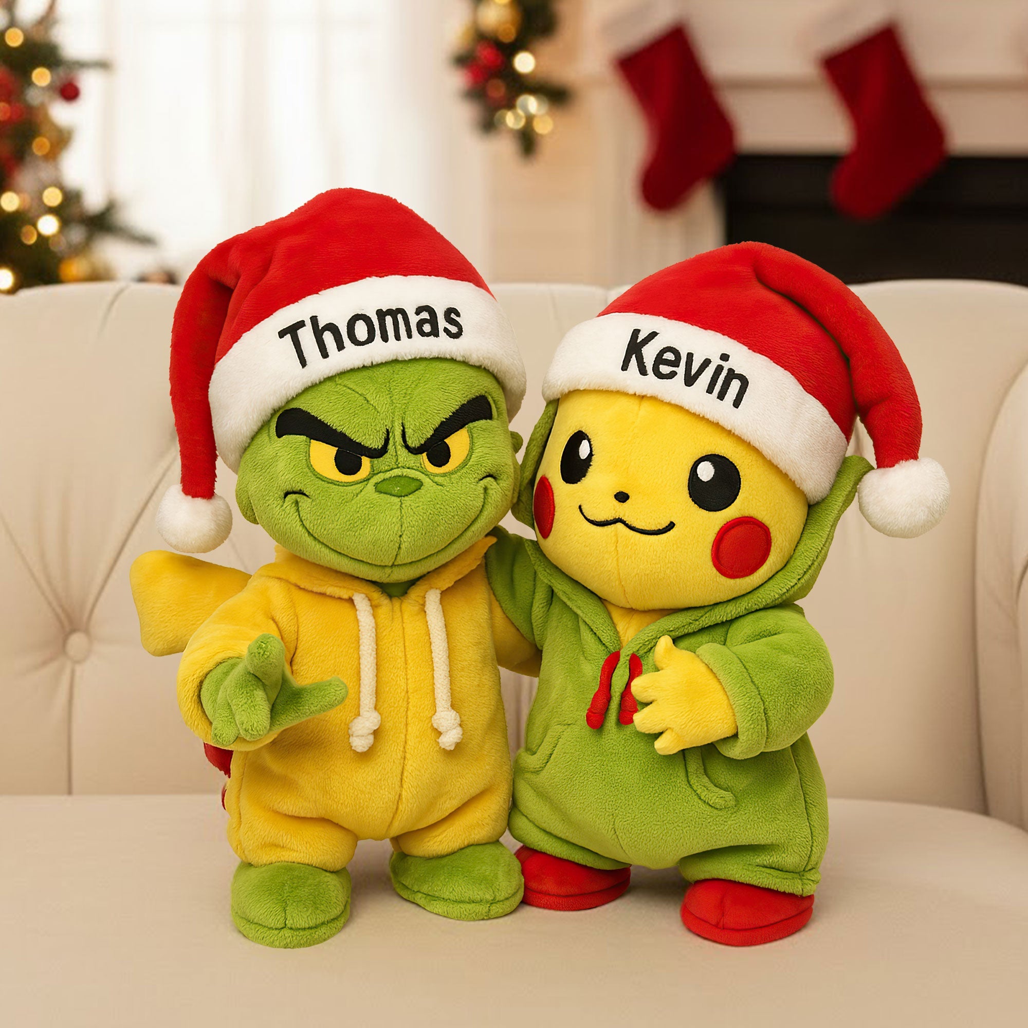 Friends Forever: Personalized Couple Christmas Pillow - Unique Gifts for Besties and Loved Ones Pillow PopCulturePrints