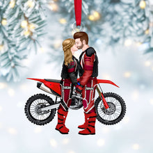 Load image into Gallery viewer, Personalized Motocross Couple Christmas Ornament
