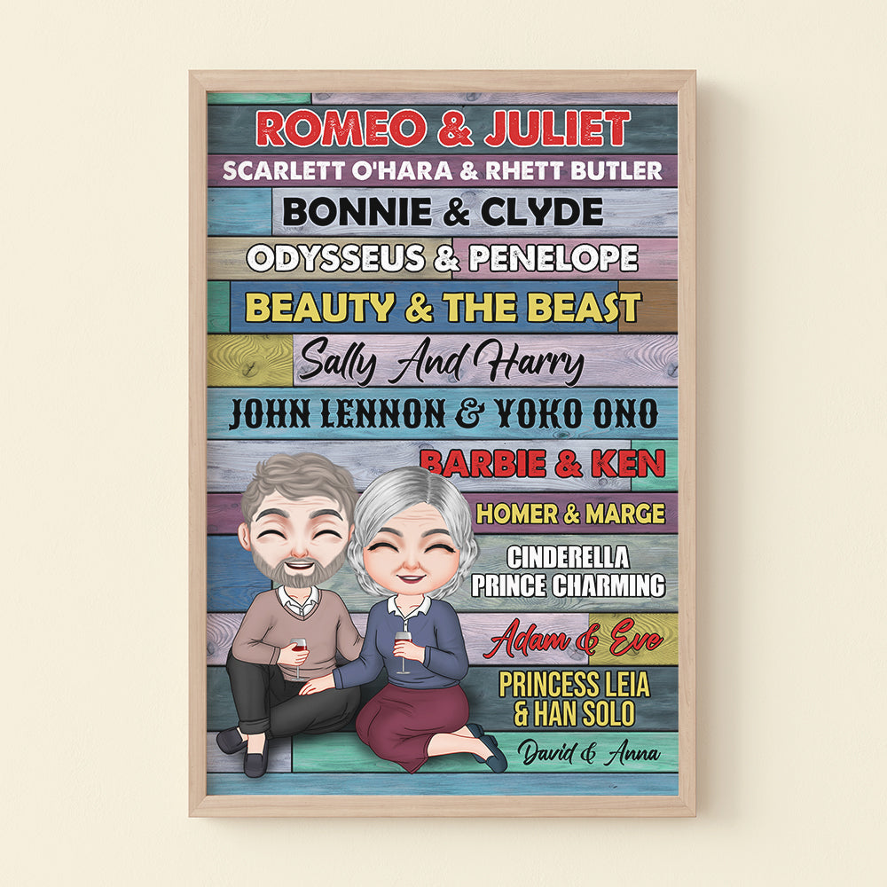Custom Canvas Print for Couples - Elderly Love Story Poster & Canvas PopCulturePrints