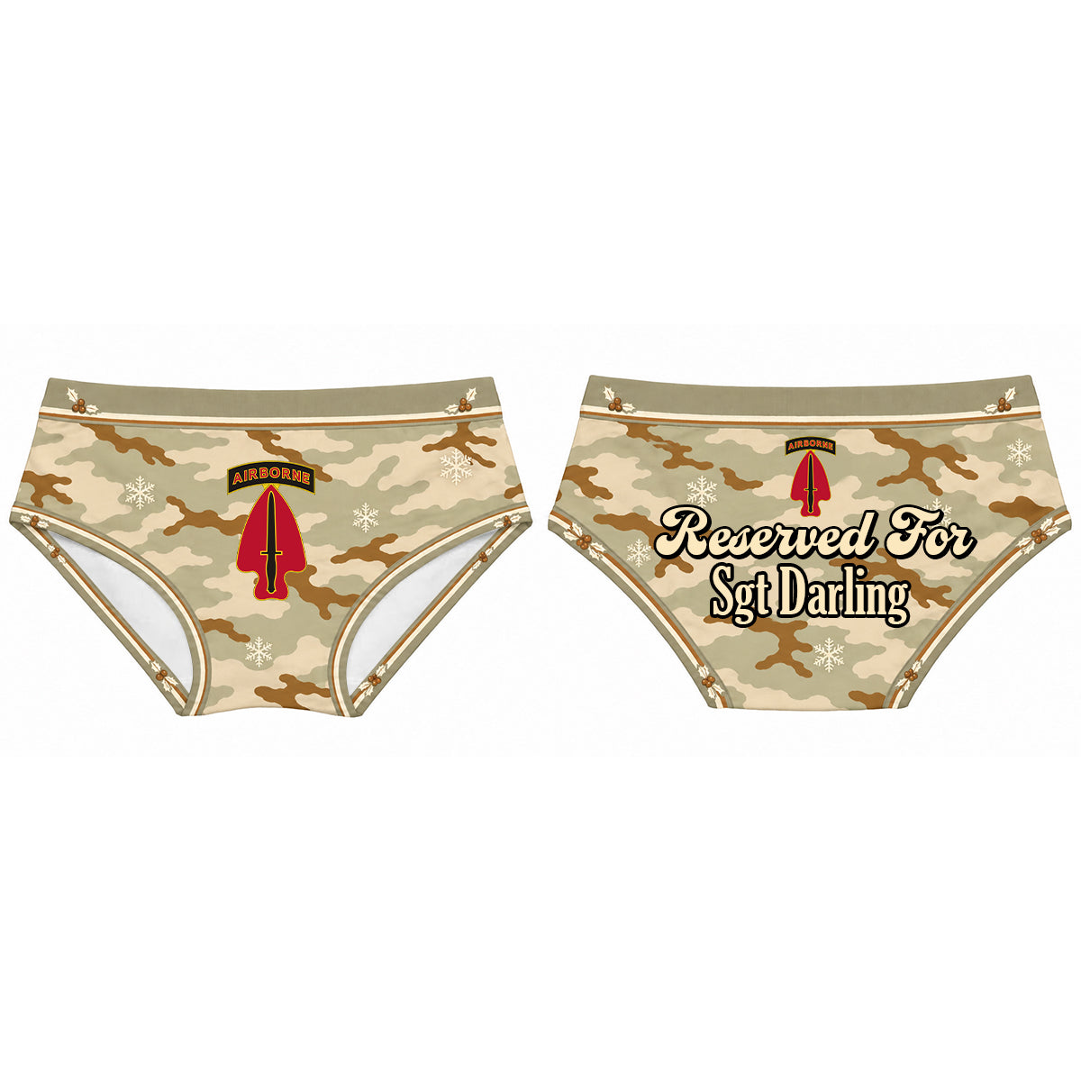 Reserved For My Veteran Darling Woman Brief - Personalized Gifts For Her