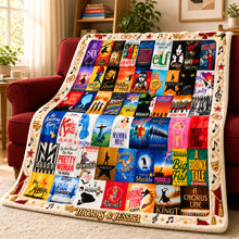 Load image into Gallery viewer, "Ignite Your Passion for Theater" - Musical Theater Blanket, Personalize Your Gift for Drama Lovers Blanket PopCulturePrints
