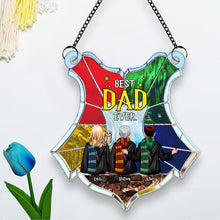 Load image into Gallery viewer, Best Dad Ever Personalized Harry Potter-inspired Stained Glass Plaque
