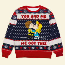 Load image into Gallery viewer, Personalized Cartoon Couple Christmas Ugly Sweater
