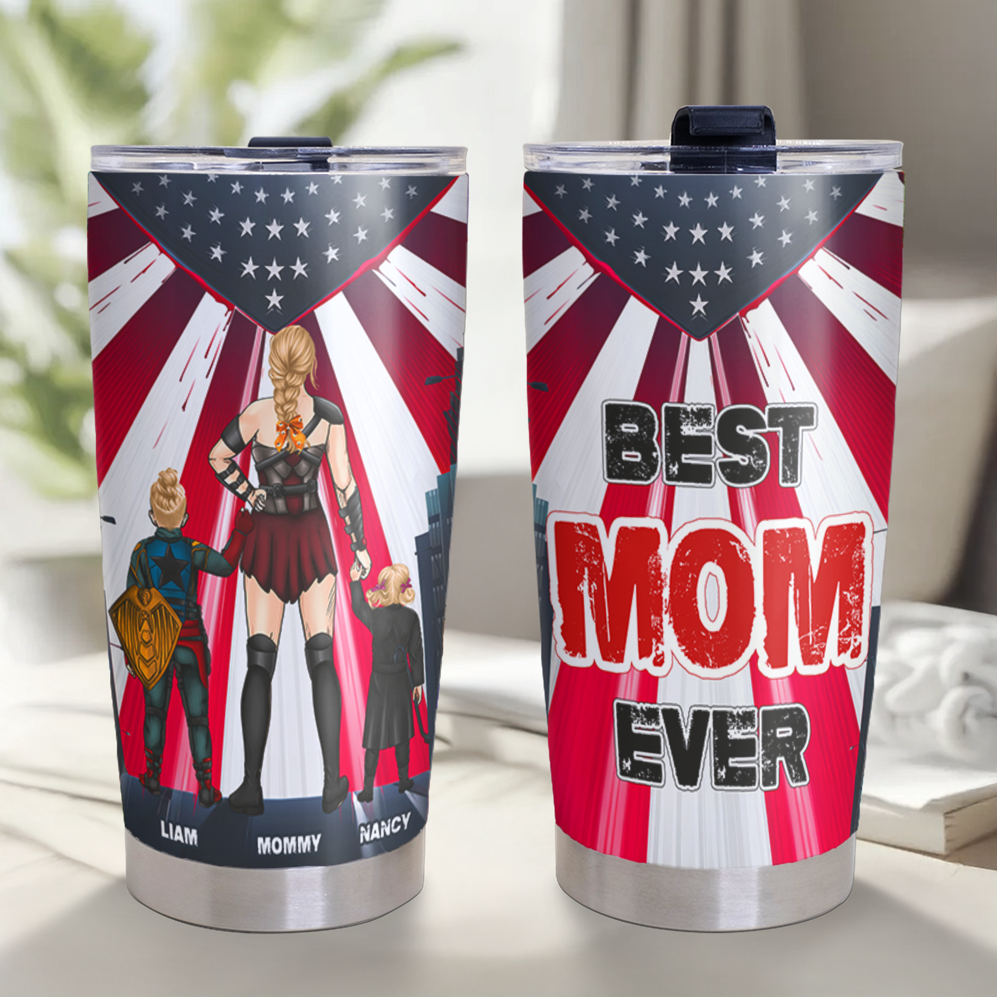 "Best Mom Ever" - Personalized Tumbler for Loving Moms and Grandmas Tumbler Cup PopCulturePrints