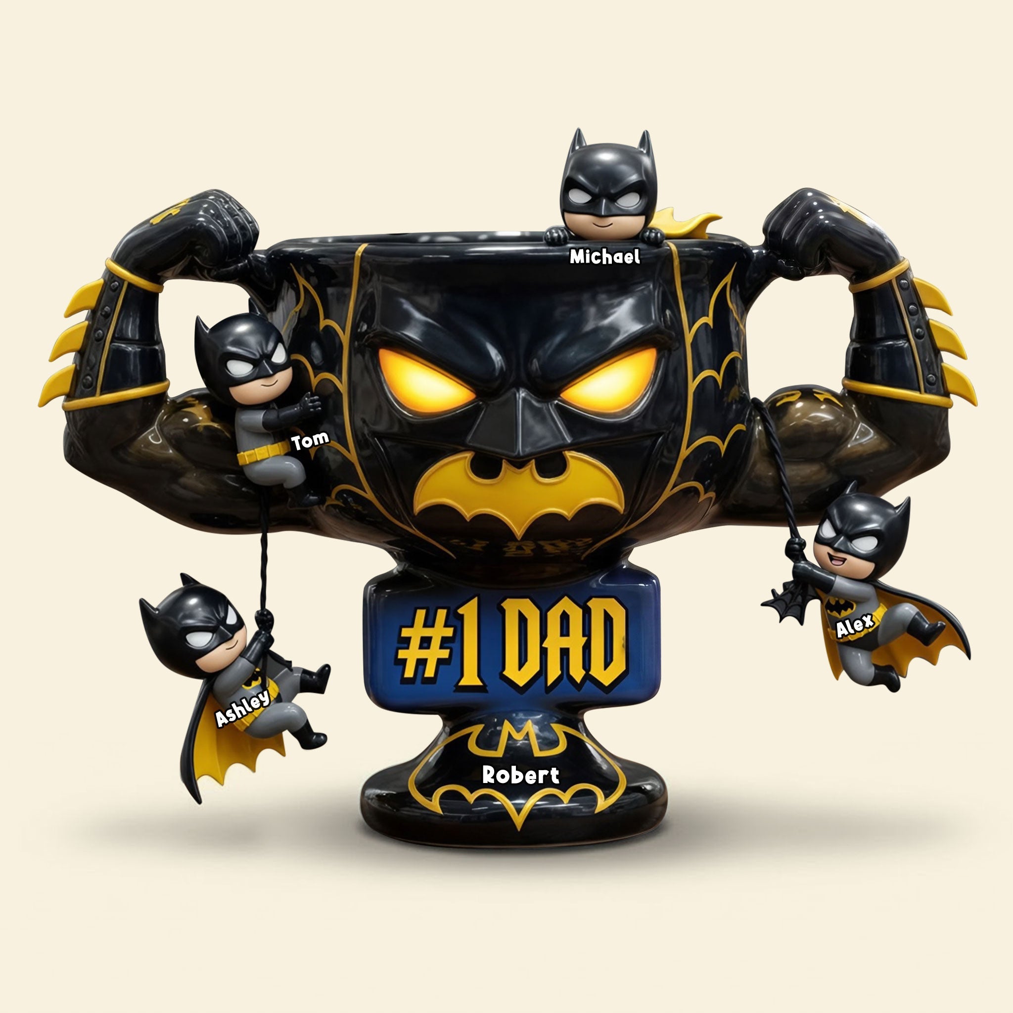 #1 Dad: A Hero's Gift - Personalized Champion Dad Plaque for All Dads Shaped Plaques PopCulturePrints