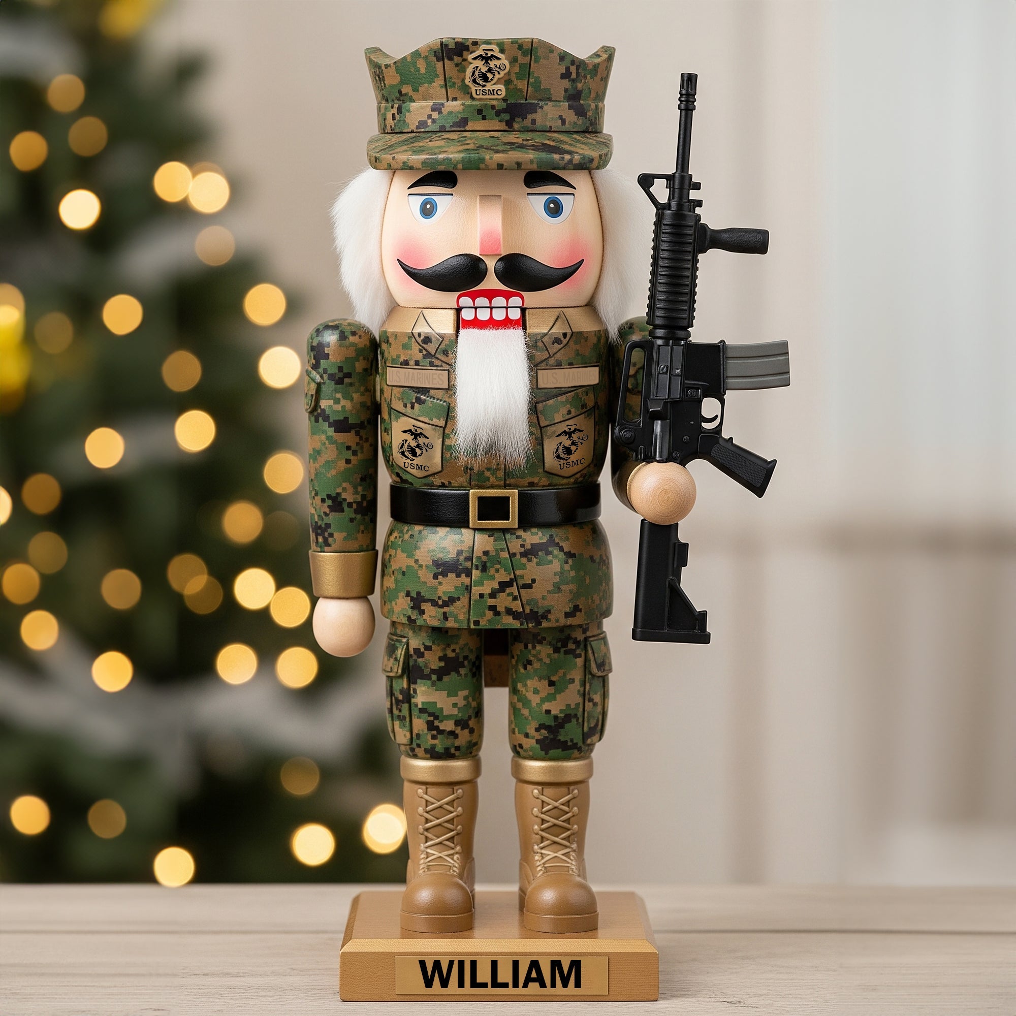Celebrate Bravery with Our Service Pride Nutcracker Acrylic Plaque - Personalized Gifts for Veterans Shaped Plaques PopCulturePrints