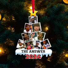Load image into Gallery viewer, Personalized Basketball Star Christmas Ornament 2024 Ornament PopCulturePrints
