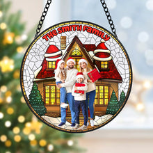 Load image into Gallery viewer, Personalized Family Christmas Stained Glass Ornament Ornament PopCulturePrints

