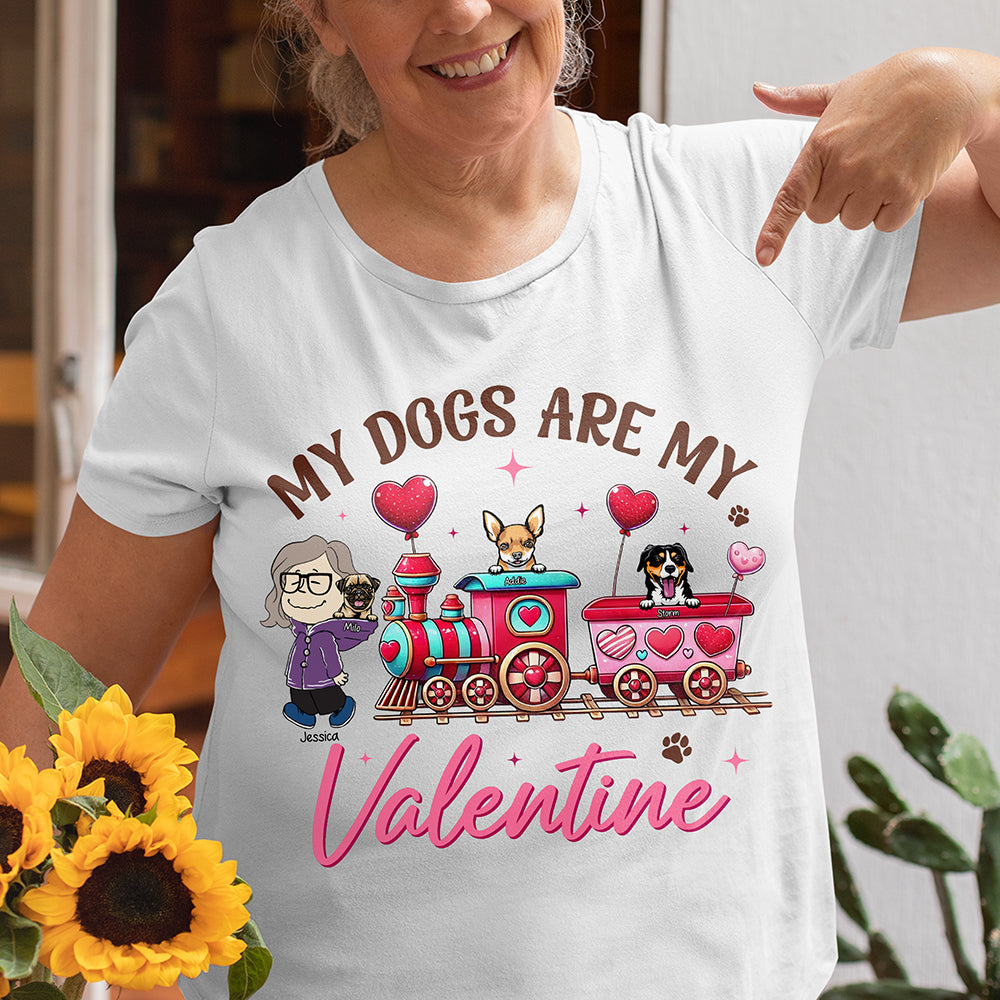 Personalized My Dogs Are My Valentine Shirt for Dog Lovers Shirts PopCulturePrints