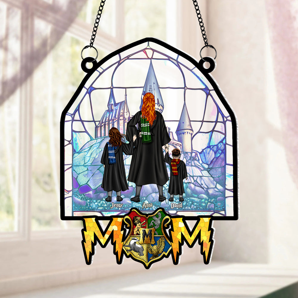 Personalized Magic Family Stained Glass Window Hanging