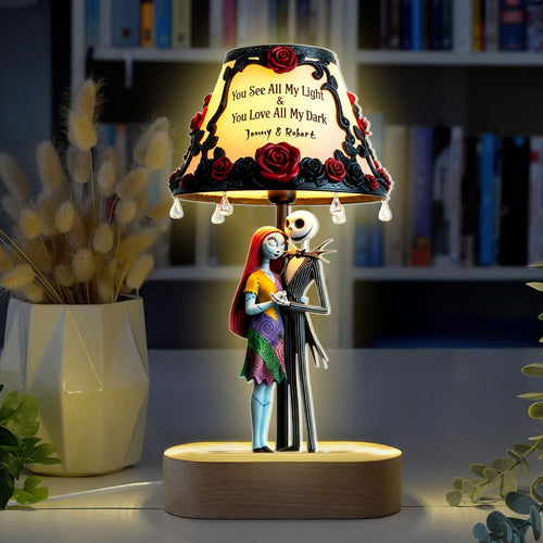 You See All My Light & You Love All My Dark - Custom Horror Couple LED Light Led Night Light PopCulturePrints