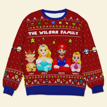 Load image into Gallery viewer, Custom Family Game Lover Ugly Sweater Ugly Christmas Sweater PopCulturePrints
