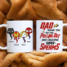 Load image into Gallery viewer, Super Dad Personalized Superhero Mug - Fun Father&#39;s Day Gift Coffee Mug PopCulturePrints
