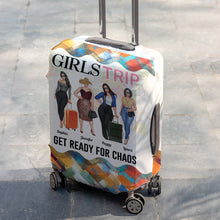 Load image into Gallery viewer, Girls Trip Personalized Luggage Cover - Get Ready for Chaos Luggage Covers PopCulturePrints
