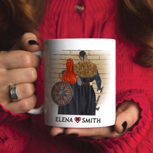 Load image into Gallery viewer, Personalized Black Queen Tumbler - Unique Black Girl Gift for Valentine's Day Gifts Coffee Mug PopCulturePrints
