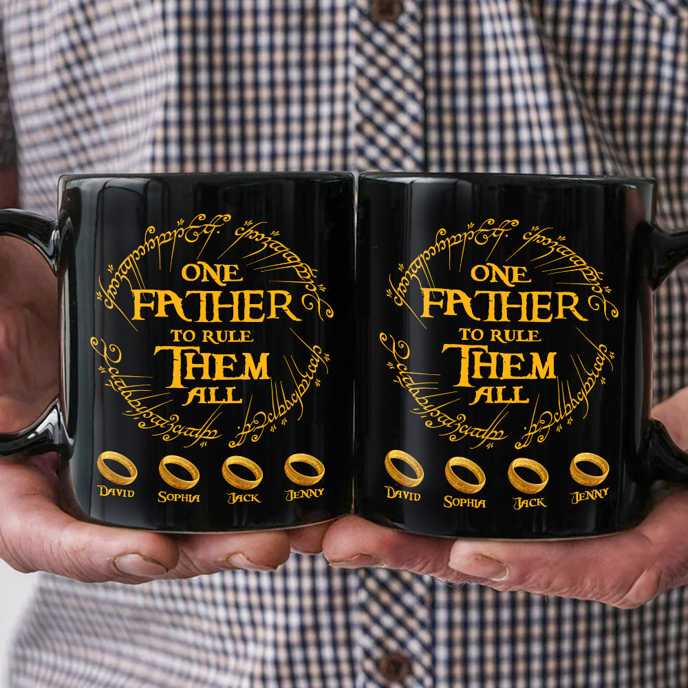 Personalized 'One Father to Rule Them All' Mug Coffee Mug PopCulturePrints