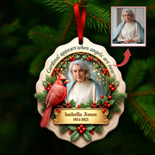 Load image into Gallery viewer, In Loving Memory Cardinal Ornament - Personalized Custom Photo Gift for Loved Ones Ornament PopCulturePrints
