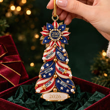 Load image into Gallery viewer, Celebrate American Pride: Proud Family Christmas Tree - Personalized Ornament for Patriots Ornament PopCulturePrints

