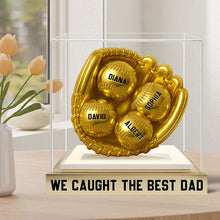 Load image into Gallery viewer, We Caught the Best Dad: Personalized Baseball Dad Acrylic Plaque - Unique Gift for Dads, Grandpas Shaped Plaques PopCulturePrints
