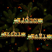Load image into Gallery viewer, Charming Train of Joy - Personalized Christmas Acrylic Ornament Ornament PopCulturePrints
