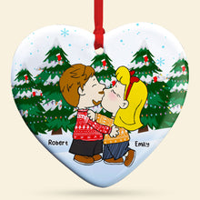 Load image into Gallery viewer, Personalized Kissing Couple Ornament - Christmas Gift &amp; Valentine&#39;s Day Gifts Ornament PopCulturePrints
