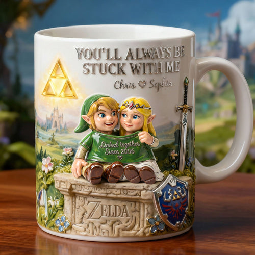 You'll Always Be Stuck With Me - Adventurous Couple Coffee Mug - Personalized Gift for Couples Coffee Mug PopCulturePrints