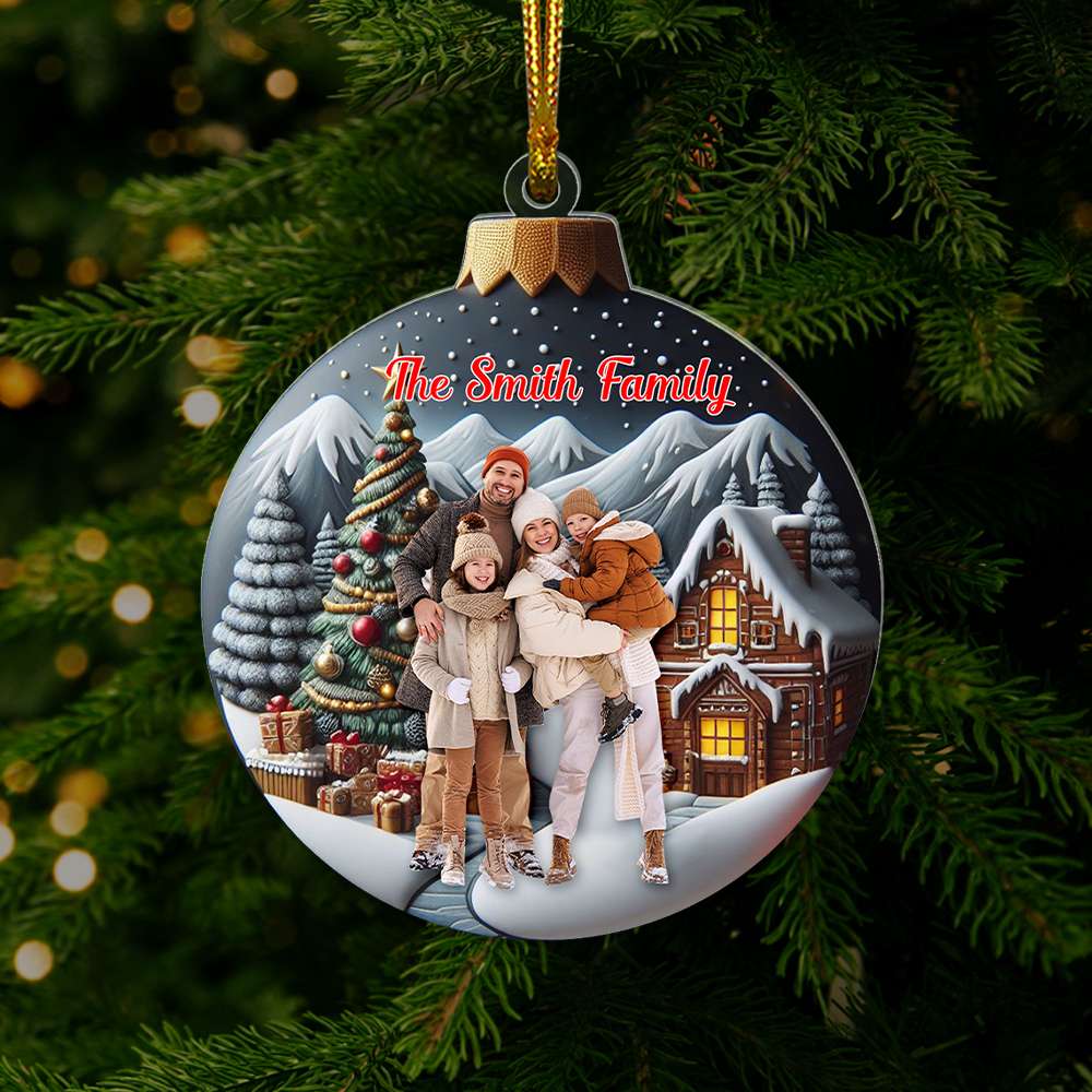 Personalized Family Christmas Ornament Ornament PopCulturePrints