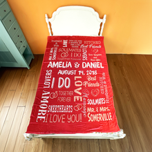 Load image into Gallery viewer, Personalized Soulmate Blanket for Couples - Custom Couple Gift Blanket PopCulturePrints
