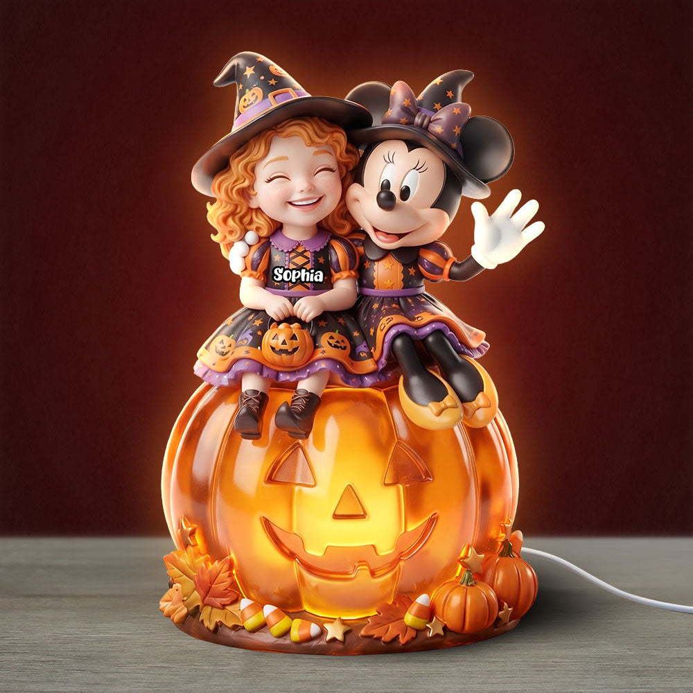 Light Up Your Halloween: Personalized Lovely Mischievous Acrylic Light Box - Custom Photo Gift Light Box PopCulturePrints