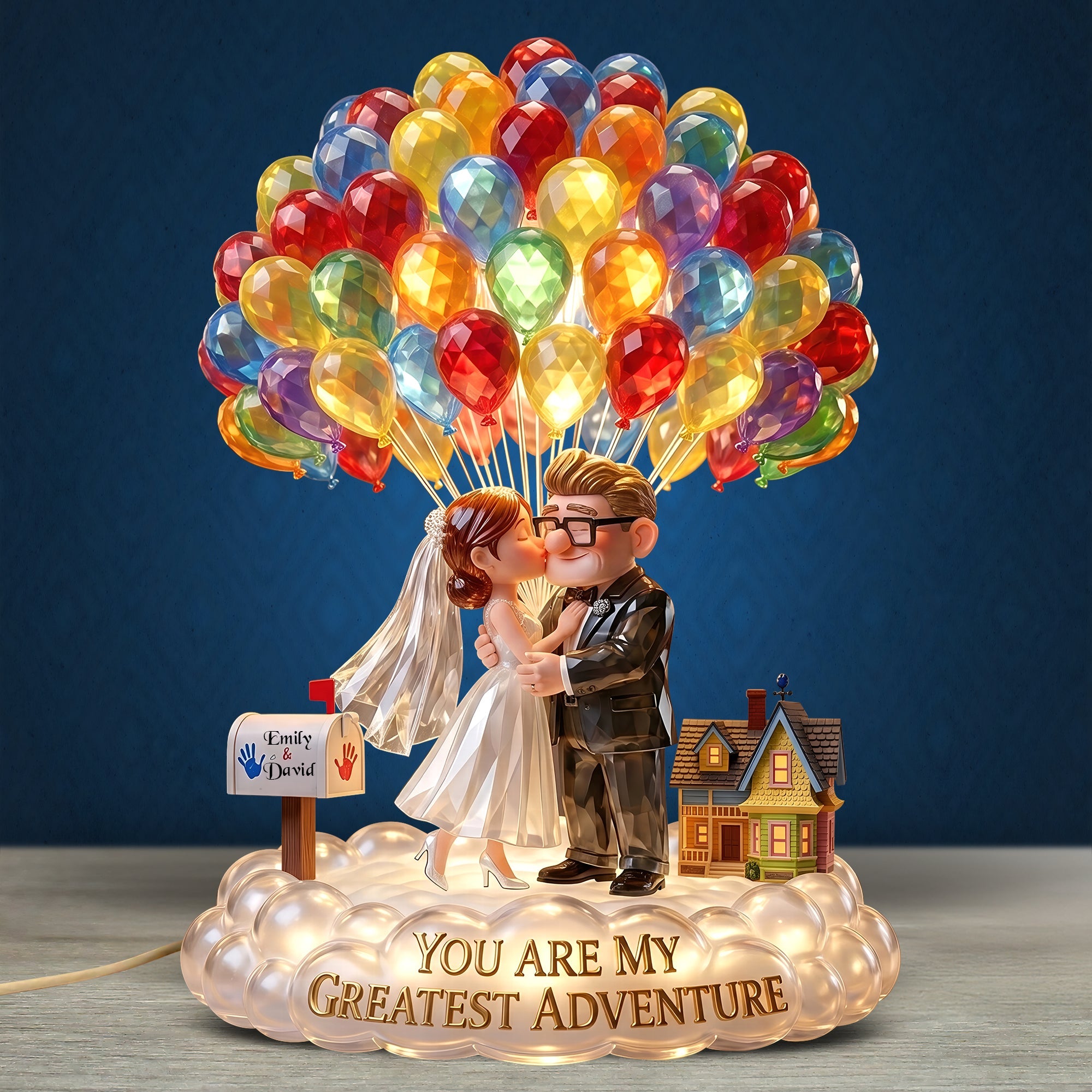 You Are My Greatest Adventure - Personalized Acrylic Light Box for Couples