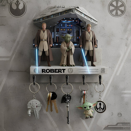 Legendary Space Key Hanger - A Personalized Gift for Every Star Wars Fan Wood Sign PopCulturePrints