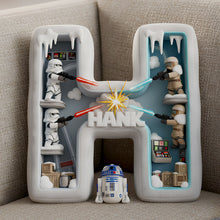 Load image into Gallery viewer, Unleash the Universe - Personalized Universe Initial Pillow for Star Wars Fans Pillow PopCulturePrints

