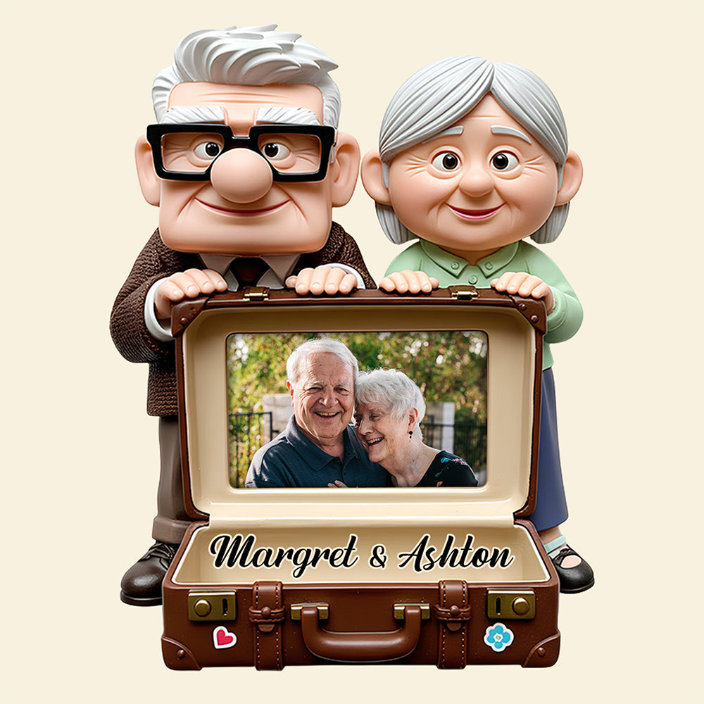 Love Through the Years: Romantic Old Couple Fridge Magnet - Custom Photo Gift Fridge Magnet PopCulturePrints