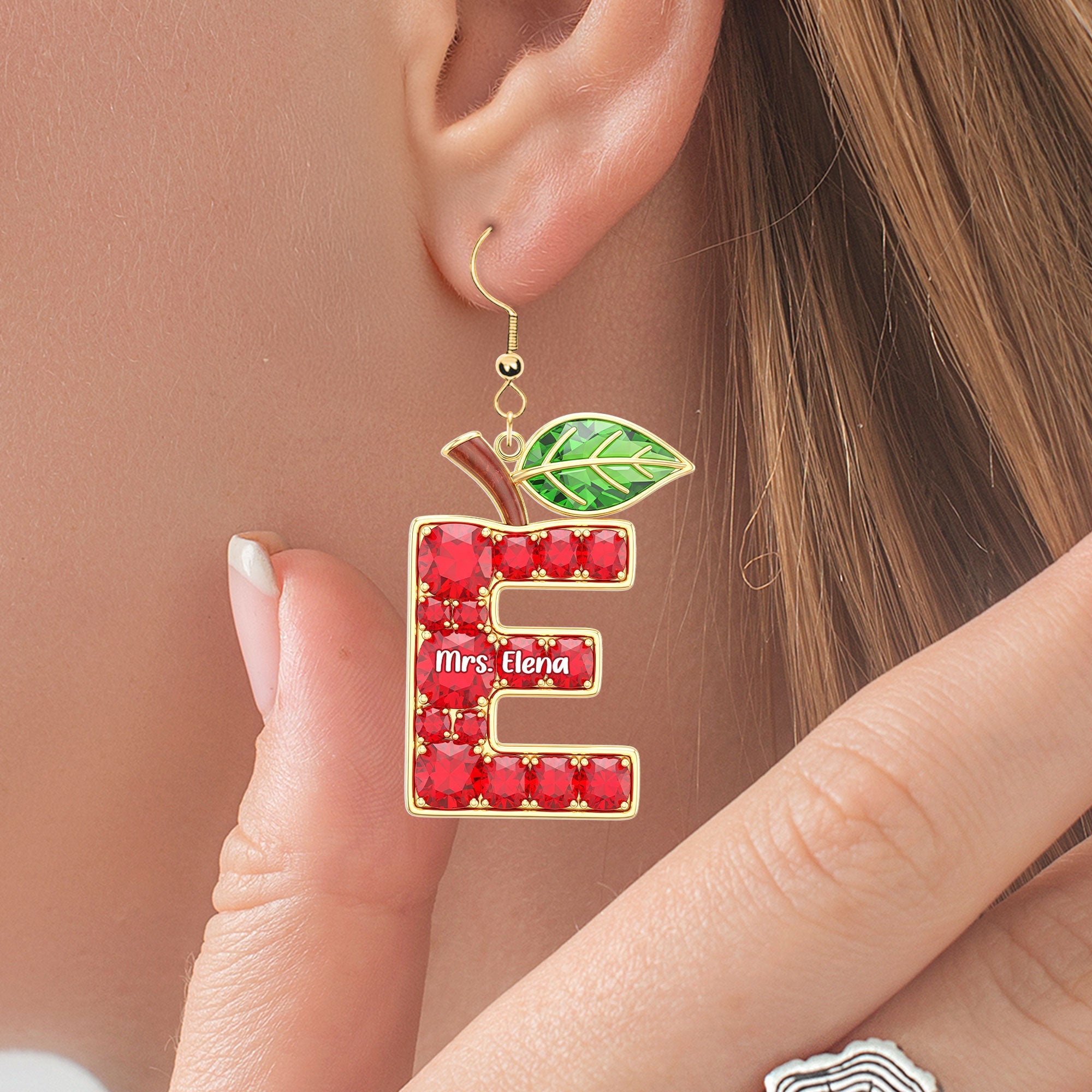 "A Touch of Creativity, Perfectly Personalized" - Cute Teacher Earrings, Custom Gift for Educators Earrings PopCulturePrints