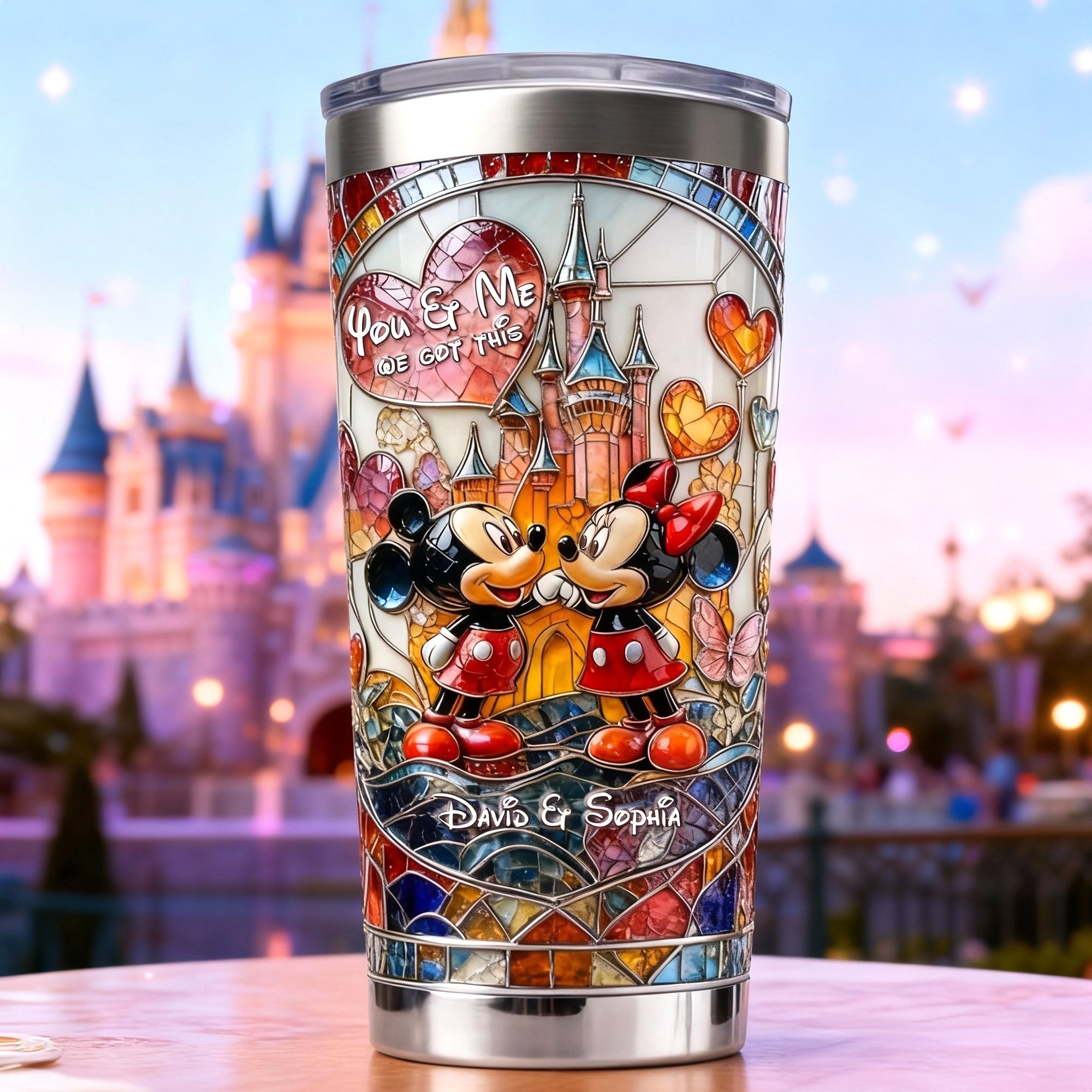 You & Me - Classic Sweetheart Couple Tumbler | Personalized Gift for Couples Tumbler Cup PopCulturePrints