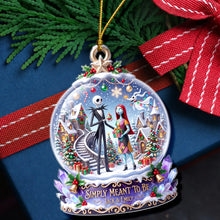 Load image into Gallery viewer, "Spooky In Love" - A Personalized Acrylic Ornament for Couples - Unique Christmas Gift
