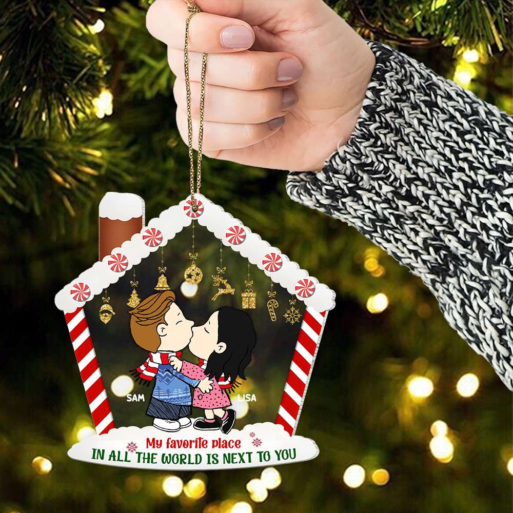 Personalized Christmas Couple Acrylic Ornament - Custom Names - 02KAMH090824HG