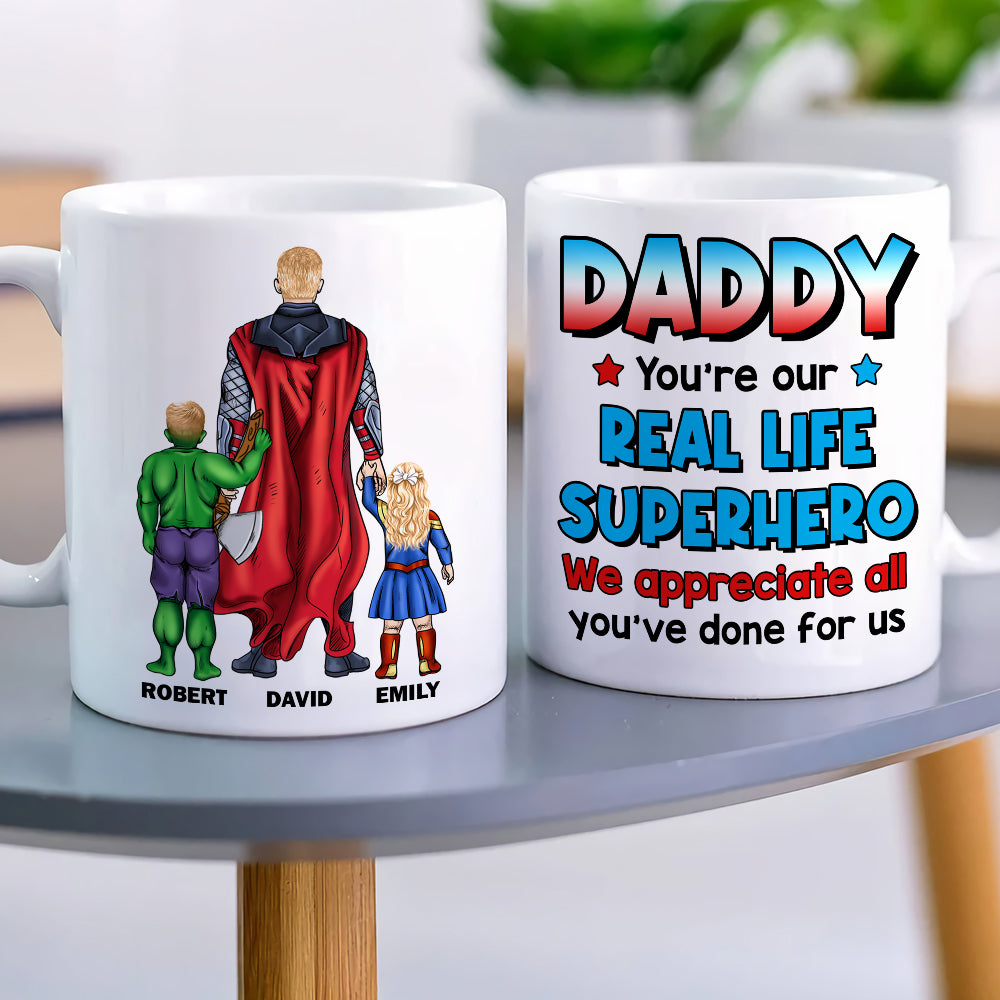 Personalized Superhero Dad Mug - Custom Gift for Dad Coffee Mug PopCulturePrints