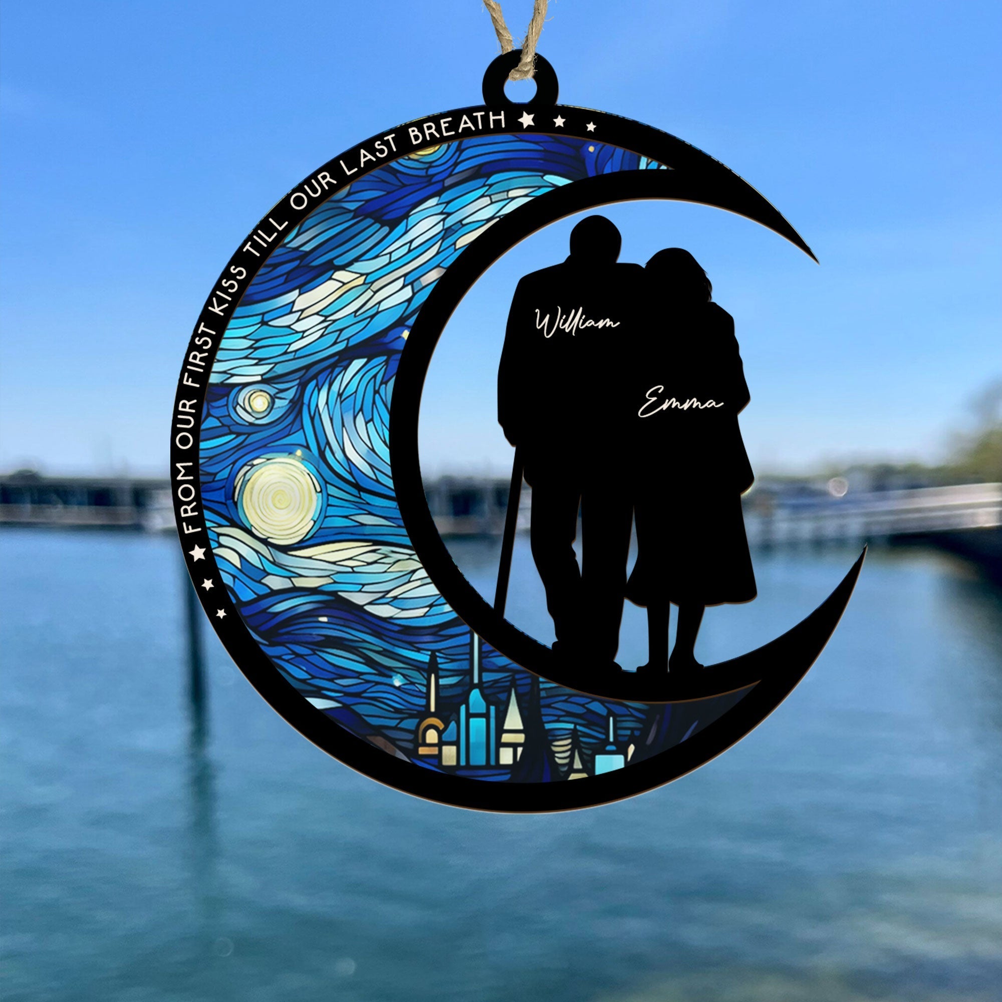 From Our First Kiss Till Our Last Breath - Personalized Suncatcher Ornament Suncatcher Ornament PopCulturePrints