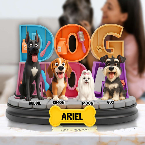 “Celebrate Your Furry Friend!” - Adorable Dog Acrylic Plaque - Personalized Gift for Dog Lovers Shaped Plaques PopCulturePrints