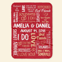 Load image into Gallery viewer, Personalized Soulmate Blanket for Couples - Custom Couple Gift Blanket PopCulturePrints
