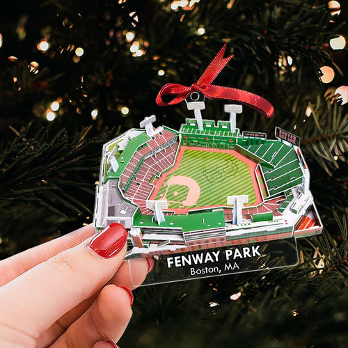 Custom Baseball Stadium Ornament for Fans - Fenway Park Edition Ornament PopCulturePrints