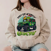 Load image into Gallery viewer, Grinch Off-Road Adventure Christmas Sweater
