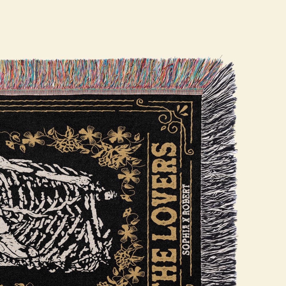 Spooky Lovers Personalized Halloween Blanket - Valentine's Day Gifts and Custom Gifts for Couples Blanket PopCulturePrints